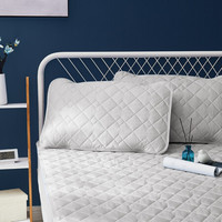 大朴家纺 A类枕巾夏季凉感透气枕头套抗菌可水洗枕巾一对装 星夜灰 两条装/一对