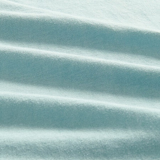 大朴家纺 A类新疆棉针织印花四件套 清新田园1.5m双人床品保暖舒适被套简约 水雾绿 1.8米床