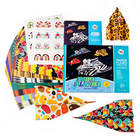 美乐 纸飞机儿童玩具卡通动物趣味手工折纸教学彩色手工飞机折纸