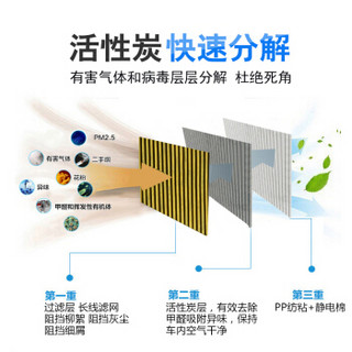 叶立方活性炭空调滤芯空调滤清器防PM2.5除甲醛空调格T016 大众宝来二代三代08-18年/朗逸二代12-17年/蔚领