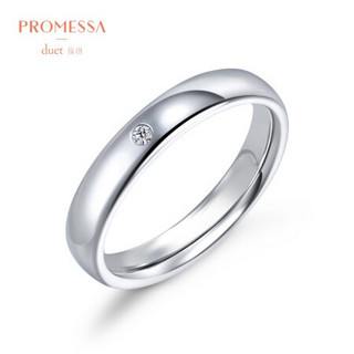 PROMESSA 周生生 PROMESSA 周生生PROMESSA缘创系列Pt950铂金戒指白金对戒指情侣款结婚戒指 男款女款 91566R定价 08圈