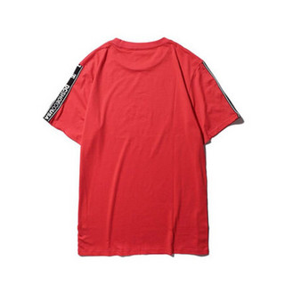 DCSHOECOUSA男士运动时尚日系红色潮牌纯棉圆领T恤5126J808 红色XRRW S（偏大一码）