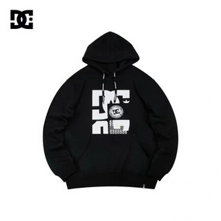 DCSHOES NASMO FLEECE M 19秋冬新款男子印花休闲连帽卫衣 GDYFT19403 黑夹色-KVJ0 S