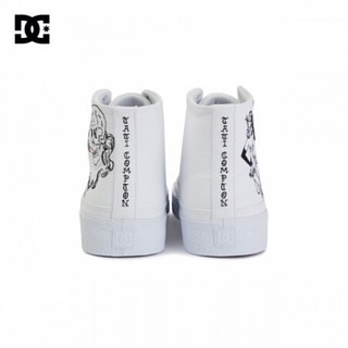 DC SHOES 新款T-FUNK联名款手绘骷髅印花男款休闲运动帆布鞋 ADYS300577 白色-WBK 43