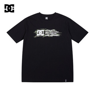 DCSHOES 春夏新款创意叠加印花男士圆领短袖棉T恤 GDYZT20113 白夹色-WBB0 S