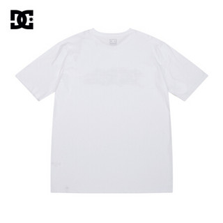 DCSHOES 春夏新款创意叠加印花男士圆领短袖棉T恤 GDYZT20113 白夹色-WBB0 S