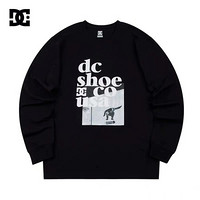 DC SHOES 20春季新款 休闲运动男士纯棉长袖T恤 GDYZT20120 黑夹色-BLK S