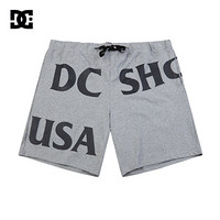 DCSHOES 2020春夏新款LOGO胶印系带男士休闲运动短裤GDYWS20104 灰夹色 L