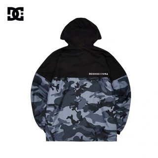 DC SHOES 春季新款撞色拼接男式连帽运动夹克外套 5110J046 黑色-BLK XL