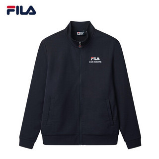 FILA 斐乐官方 男子针织外套 2020夏季新款潮流运动长袖针织上衣 传奇蓝-NV 190/108A/XXXL