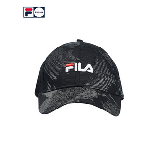 FILA FUSION斐乐情侣款棒球帽2020夏新款潮流时尚男女遮阳帽 深黑-BK(57-59cm) XS