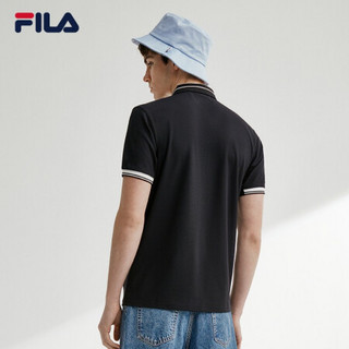 FILA 斐乐官方 男子针织短袖POLO2020夏季新款休闲短袖衫男POLO 传奇蓝-NV 170/92A/M