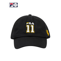 FILA FUSION 斐乐 情侣棒球帽 2020夏季新款潮流街头ins棒球帽 深黑-BK XS