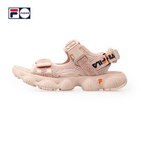 FILA FUSION 斐乐女子凉鞋2020夏季新款魔术贴女鞋轻便舒适凉拖鞋 桃粉-BL 37.5