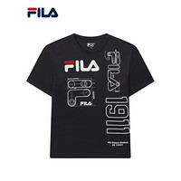 FILA 斐乐官方 男子短袖T恤2020夏新款时尚半袖舒适棉质T恤男透气 传奇蓝-NV 175/96A/L