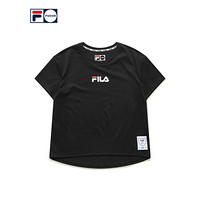 FILA FUSION斐乐KOKI,同款短袖T恤女2020夏季新款潮流简约ins超 深黑-BK 160/80A/S