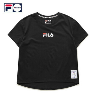 FILA FUSION斐乐KOKI,同款短袖T恤女2020夏季新款潮流简约ins超 深黑-BK 160/80A/S