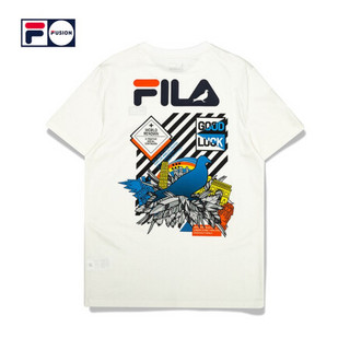 FILA FUSION x Staple斐乐男子短袖2020夏季新品潮流时尚LOGO短T 云白-WT 170/92A/M