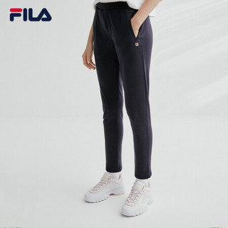 FILA（斐乐）官方女子针织长裤2020夏季新款简约女裤直筒休闲运动裤 传奇蓝-NV 165/66A/M