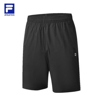 FILA ATHLETICS斐乐男子梭织五分裤2020夏季新款球裤健身运动裤男 深黑-BK 180/88A/XL