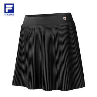 FILA ATHLETICS斐乐女子半身裙2020夏季新款时尚运动百褶裙半裙女 深黑-BK 160/62A/S