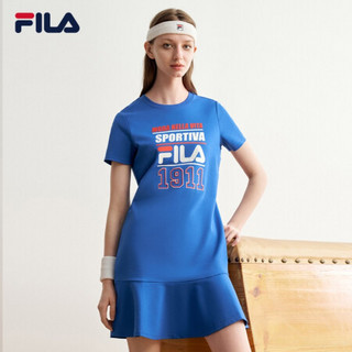 FILA 斐乐官方女子连衣裙2020夏季新款运动针织连衣裙鱼尾裙女裙 紫罗兰-DB 160/80A/S