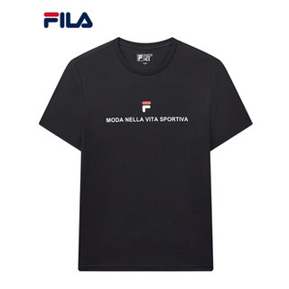 FILA 斐乐官方 男子短袖T恤  2020夏季新款时尚百搭潮流LOGO短袖T 传奇蓝-NV 170/92A/M