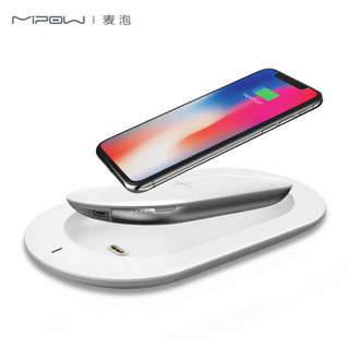 MIPOW苹果11无线充电宝iPhoneXS无线QI认证充电器iphone8/8plus便携移动电源 黑色