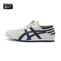 Onitsuka Tiger鬼塚虎一脚蹬小白鞋懒人休闲鞋男女MEXICO 66 PARATY 米白色/藏青色 36