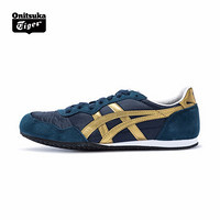 Onitsuka Tiger鬼塚虎运动休闲鞋男女鞋轻便复古SERRANO D109L-5094 深蓝色/金色 44.5