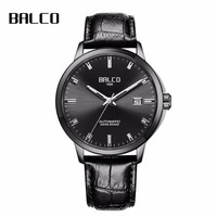 拜戈（BALCO）瑞士品牌男士商务手表全自机械表4212 黑色