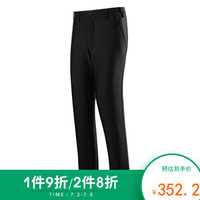 诺诗兰秋冬户外女士舒适防风保暖风雪长裤 经典素色百搭软壳裤 GF082617 纯黑色 S