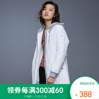 诺诗兰秋冬户外休闲时尚保暖防泼女士棉服 GL082612 亮白色 XL