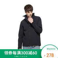 诺诗兰秋冬户外男士软壳夹克 防风保暖舒适风雪外套 GF055593 Ⅱ黑色 M
