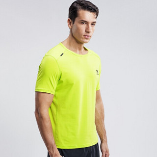 HOTSUIT后秀 塑形系列 夏季新款运动T恤男 跑步健身休闲上衣 青柠 XL