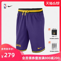 NBA-Nike 湖人队 男篮球运动透气速干短裤 AV3537-504 图片色 M