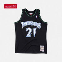 NBA-Mitchell&Ness 森林狼队 凯文·加内特 SW球迷版复古球衣客场 图片色 M