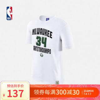 NBA密尔沃基雄鹿队 阿德托昆博 字母哥主题队号运动系列短袖T恤 图片色 XL