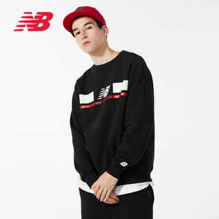 New Balance NB官方男款圆领针织套头卫衣AMT93663潮流卫衣 BK AMT93663 L