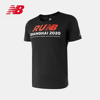 New Balance NB官方2020新款男款短袖AMT0118O简约运动T恤马拉松系列 BK AWT0116O L