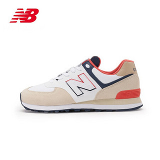 New BaLance NB官方2020新款男款女款ML574时尚复古休闲鞋 米色/白色 ML574SCG 37