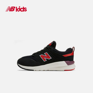 New Balance nb童鞋 男童女童4~14岁 儿童运动鞋 黑色 YS009LA1 32.5 适合脚长19cm