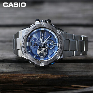 CASIO 卡西欧 G-SHOCK G-STEEL系列 53.8毫米太阳能腕表 GST-B100D-2A