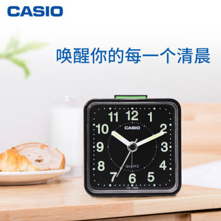 卡西欧（CASIO）闹钟  TQ-140S 简约时尚卧室床头夜光闹钟 石英钟表 TQ-140S-1PF