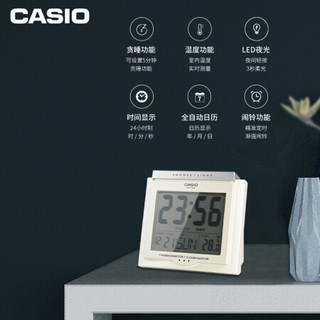 卡西欧（CASIO）闹钟  DQ-750F 简约时尚卧室床头夜光闹钟 石英钟表 DQ-750F-7PF