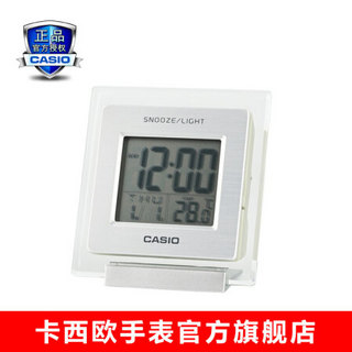 卡西欧（CASIO）闹钟  DQ-735 简约时尚卧室床头LED闹钟 石英钟表 DQ-735-8PF