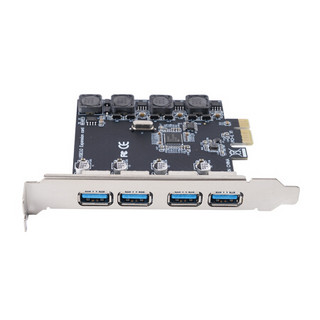 奥睿科（ORICO）PCI-E转USB3.0双口/4口扩展卡台式机主机箱电脑内置高速前置转接卡 PNU-4U-4口扩展