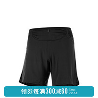 萨洛蒙（Salomon）男款户外轻量舒适贴合运动短裤 SENSE SHORT M 黑色 C10453 M