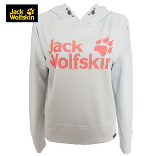 Jack Wolfskin/狼爪官方女款春季款户外运动长袖跑步连帽针织衫卫衣5718021 5718021-4650/银灰色 M 170/92A