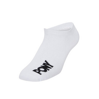 PONY短袜波尼男女运动袜2020年夏季透气吸汗舒适休闲防滑袜子02M3AJ02 白色（男）